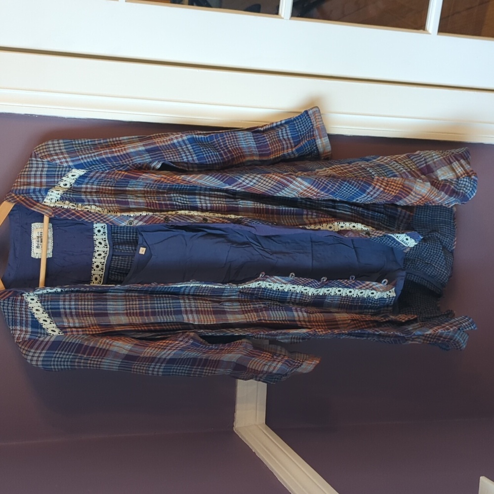 Anthropologie Holding Horses plaid shirt dress size XS - Picture 1 of 12